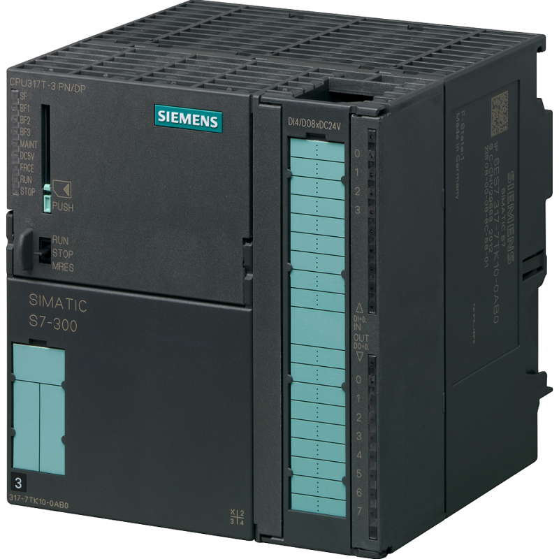 نمای نزدیک از یک دستگاه سیاه و آبی با پس زمینه سفید