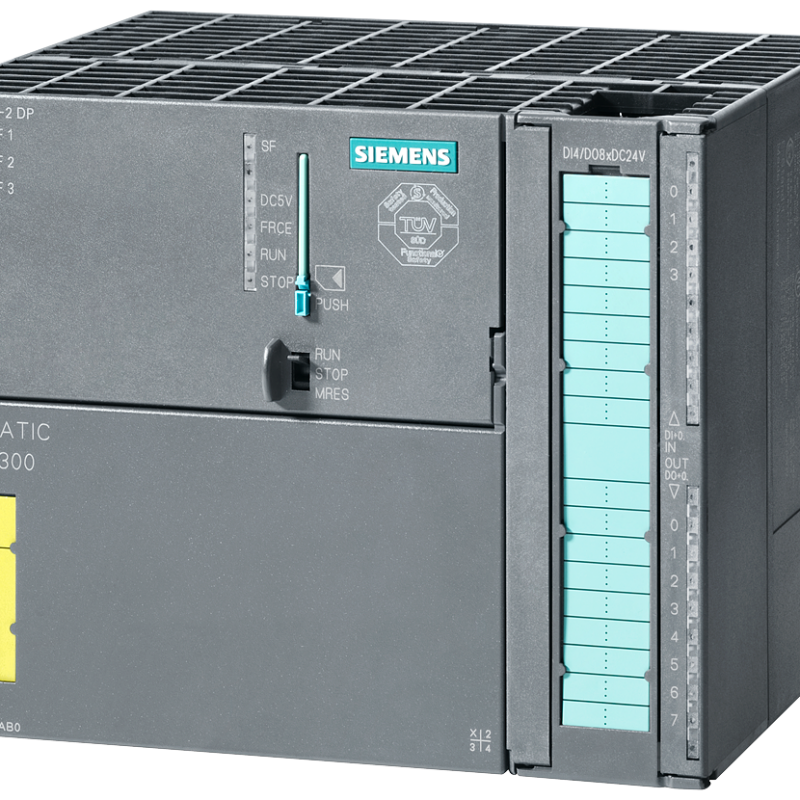 نمای نزدیک از دستگاهی با دکمه زرد رنگ در جلو