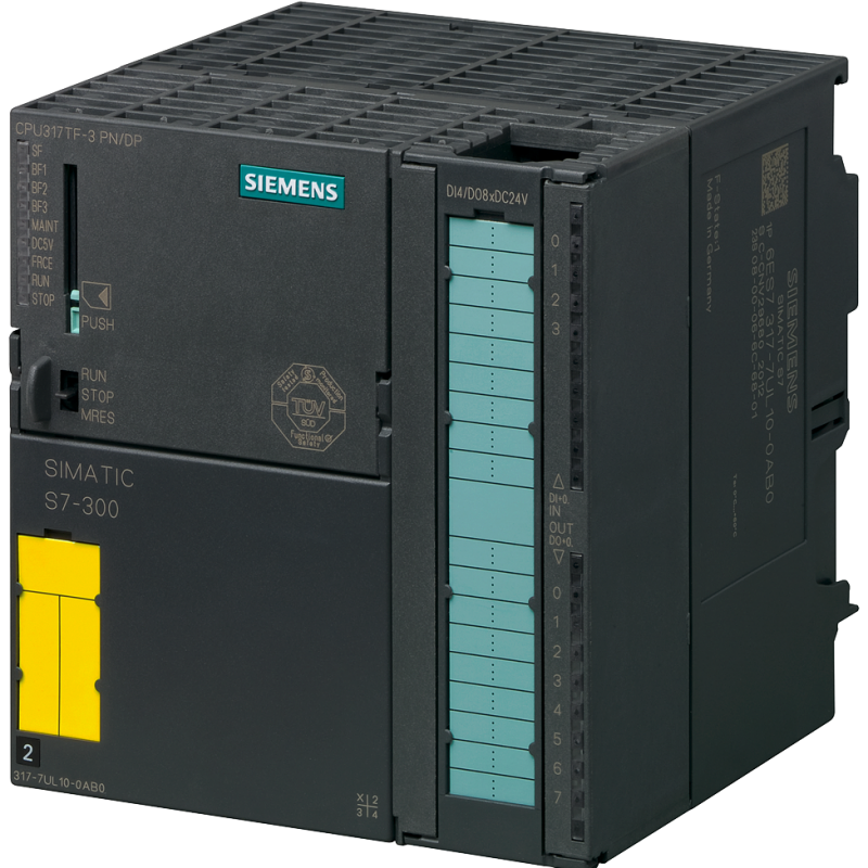 نمای نزدیک از یک دستگاه سیاه و زرد با دکمه زرد