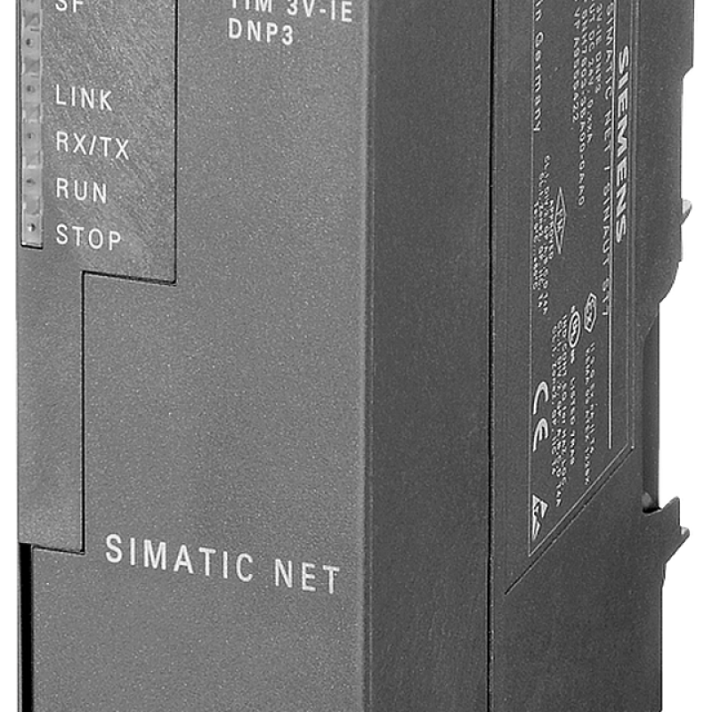 نمای نزدیک از یک واحد منبع تغذیه صنعتی کوچک، خاکستری