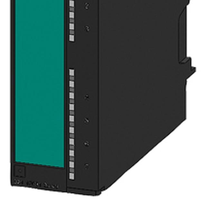 یک کیس کامپیوتر سیاه و سبز با صفحه سبز