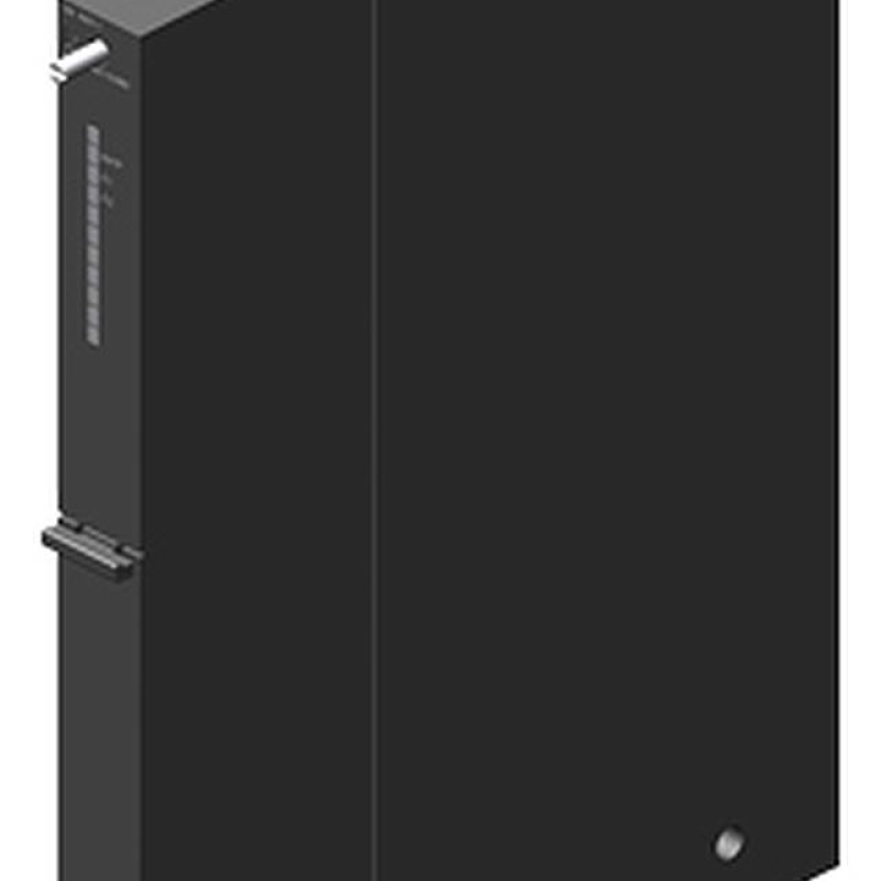 یک محفظه فلزی مشکی با دو در و یک قفل