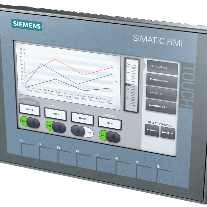 نمای نزدیک از یک مانیتور با نمودار خطی روی آن