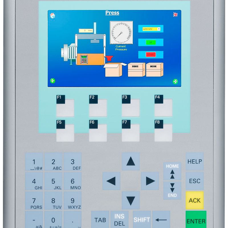 نمای نزدیک از یک کنترل پنل با ساعت و نمادهای مختلف