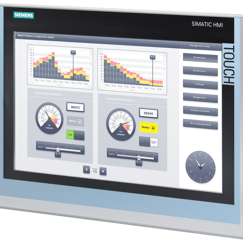 نمای نزدیک از یک مانیتور با دسته ای داشبورد روی آن