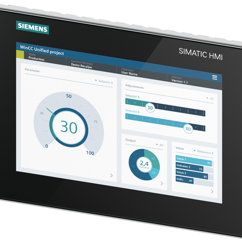 نمای نزدیک از یک تبلت با داشبورد که زمان را نشان می دهد