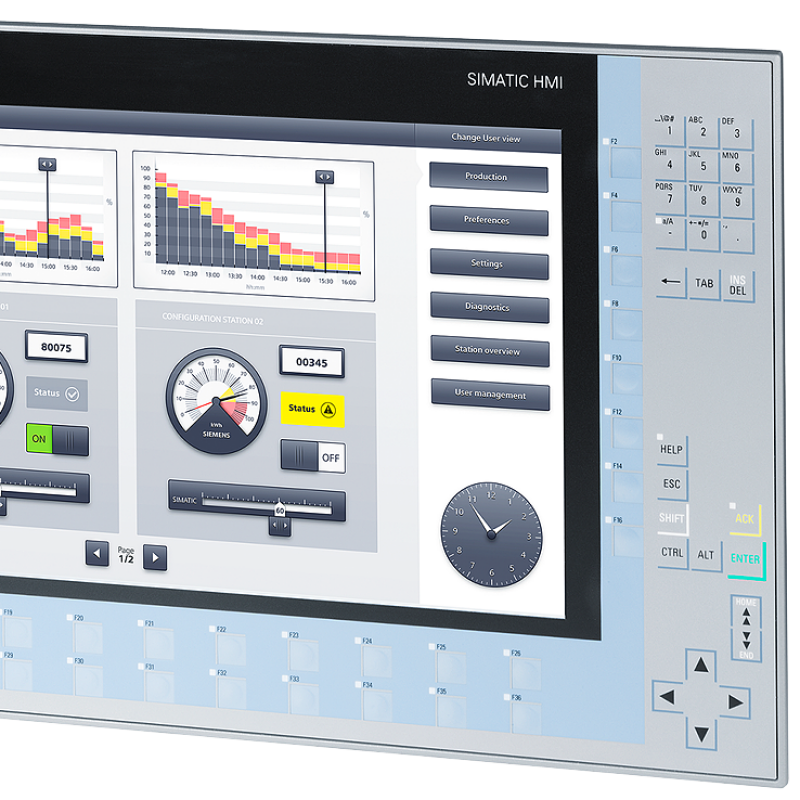نمایی از صفحه کامپیوتر با داشبورد و ساعت