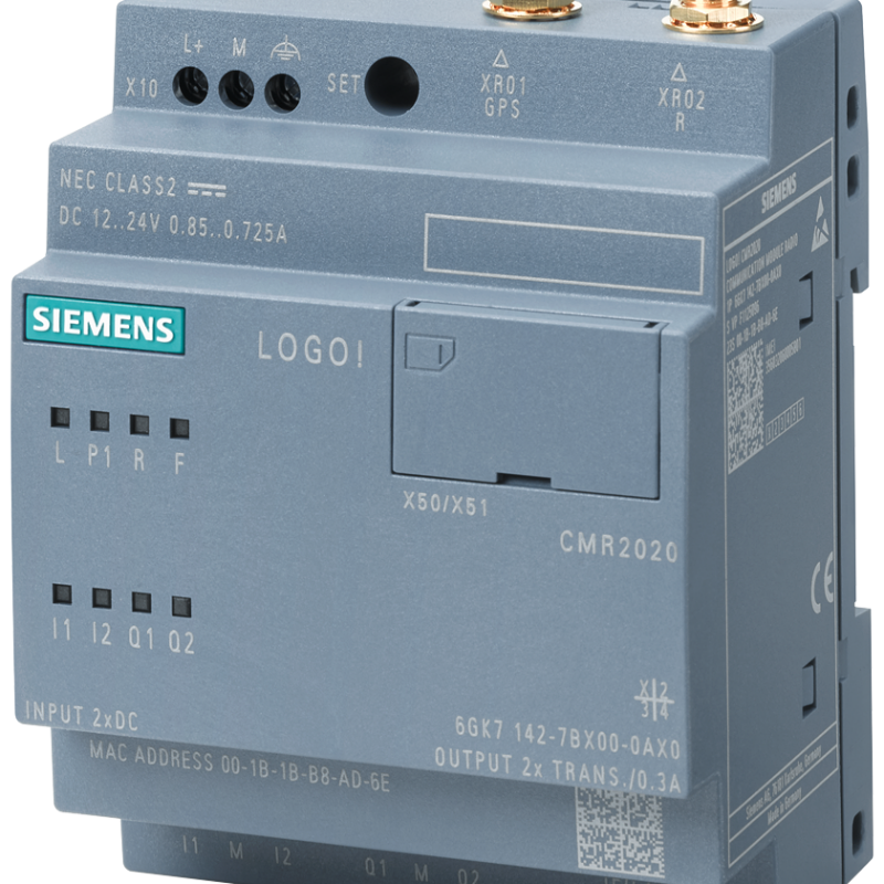 نمای نزدیک از یک قطع کننده مدار با لوگو در جلو