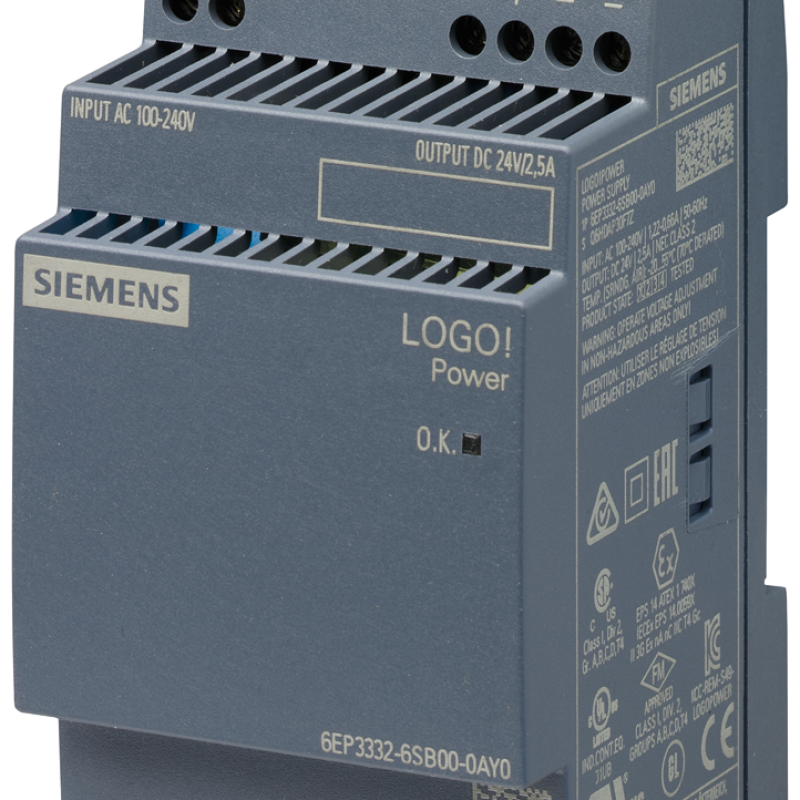 نمای نزدیک از یک دستگاه منبع تغذیه با پس زمینه سفید