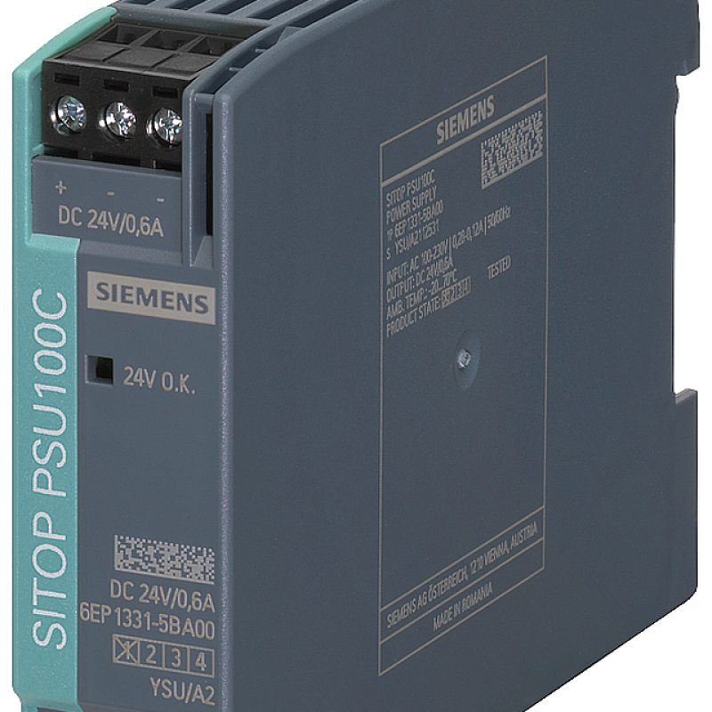 نمای نزدیک از یک واحد منبع تغذیه با یک خروجی