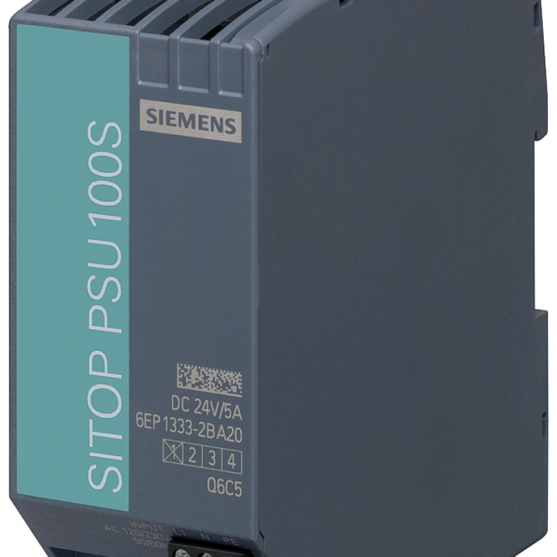 نمای نزدیک از یک دستگاه منبع تغذیه با پس زمینه آبی