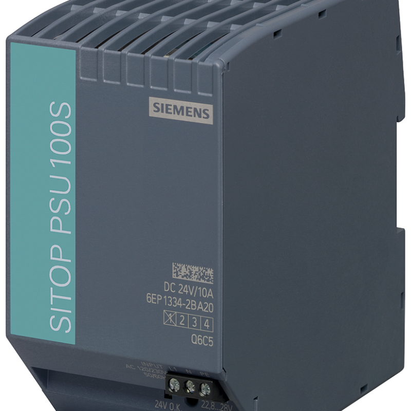 نمای نزدیک از یک واحد منبع تغذیه با پس زمینه سفید