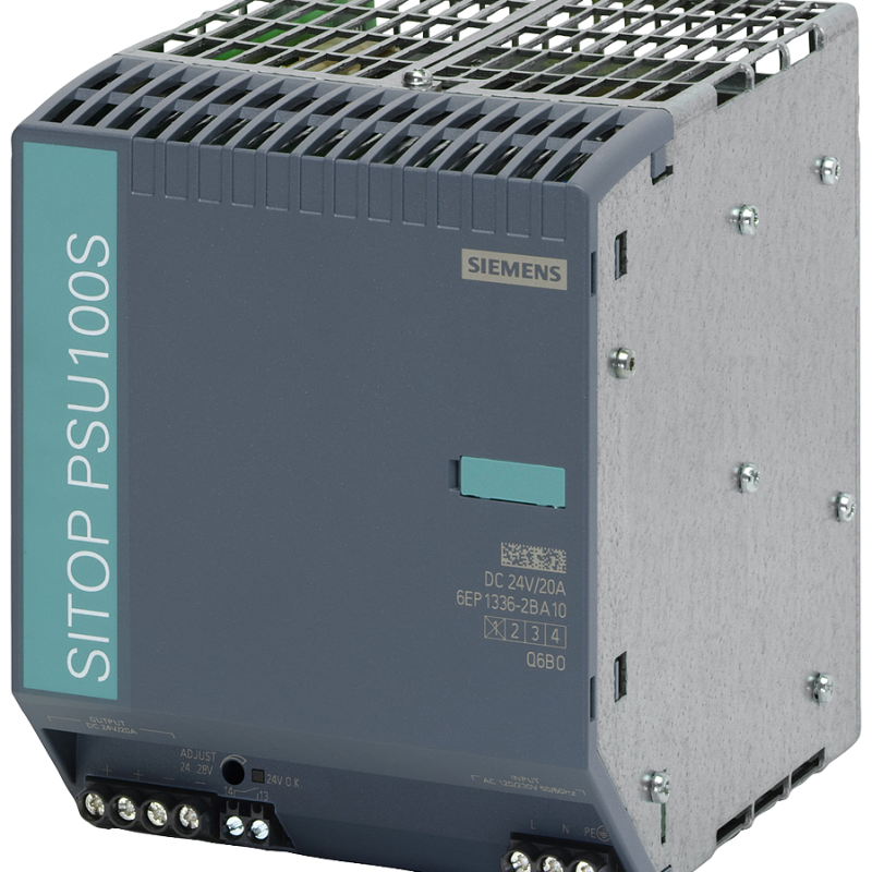 نمای نزدیک از یک واحد منبع تغذیه با پس زمینه سفید